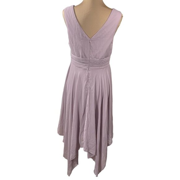 New Ever Pretty Chiffon Irregular Hem Party Bridesmaid Dress Lilac Size 10 - Picture 3 of 8